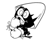 coloriage calimero boxeur